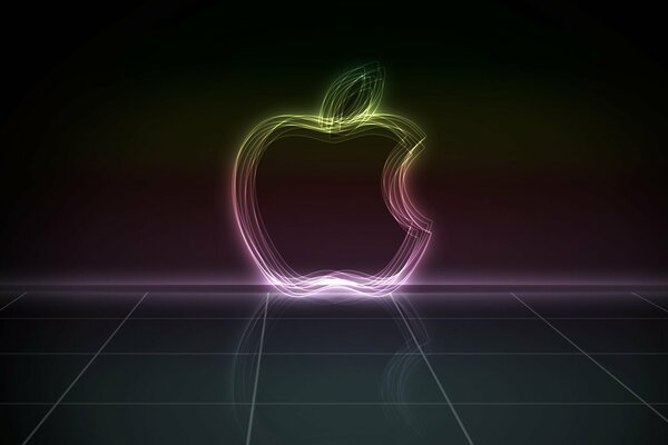 Abstraction du logo Apple mac sur la cage