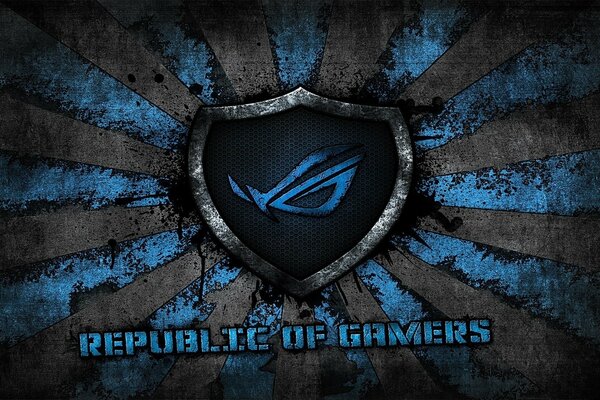 Das schwarz-blaue Emblem der Gamer-Republik