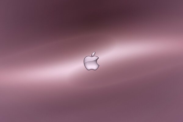 Photo de logo de pomme sur fond rose