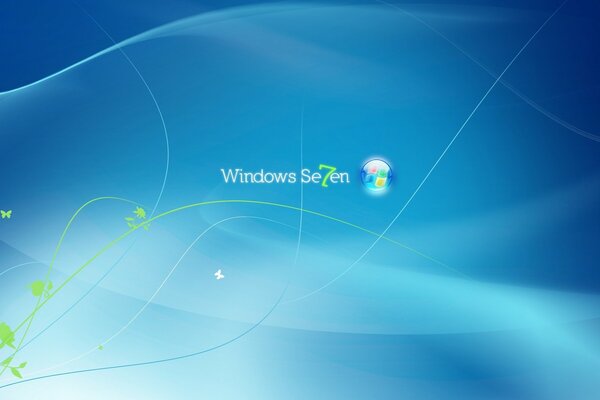 Computer mixed window logo on a blue background