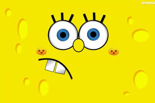 SpongeBob s face from the cartoon