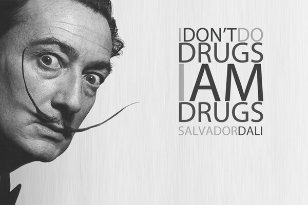 Salvador Dali with long usasi is just a legend
