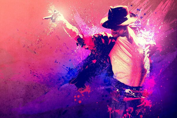 The color illusion of singer michael jackson