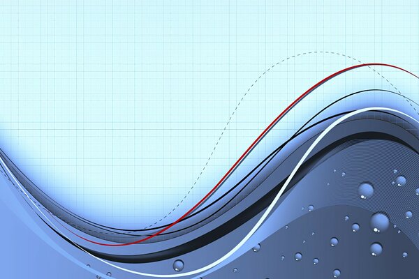 Movement of vectors on the background of lines