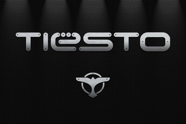 Tiesto logo on a gray background