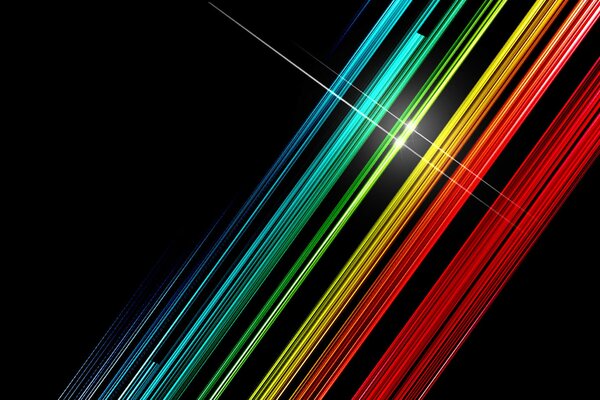 Sul nero, tocchi luminosi di colori iridescenti