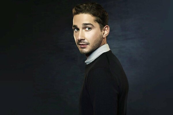 Labeouf puck on a black background