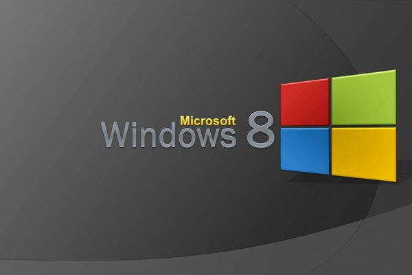 Microsoft Windows 8 logo on a gray background