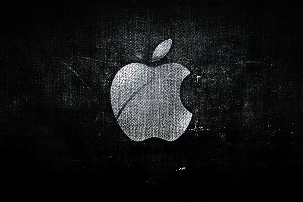 Grey logo bitten apple