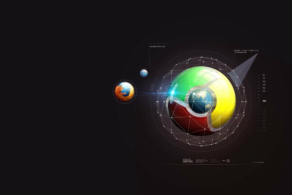 Icone volumetriche del browser Safari mozilla google chrome