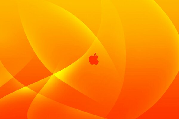 Оранжево-желтый логотип яблока