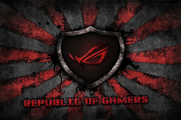 Republic of Gamers logo with rays