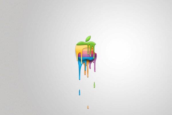 Colorful current apple on a light background