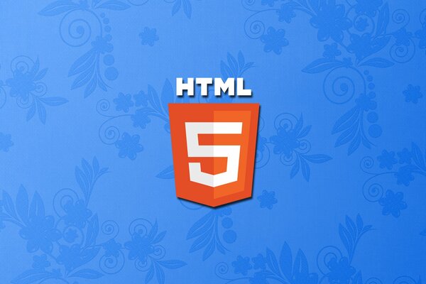 HTML-Symbol auf blauem Hintergrund