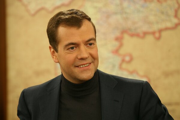 Ritratto del politico russo Anatoly Medvedev