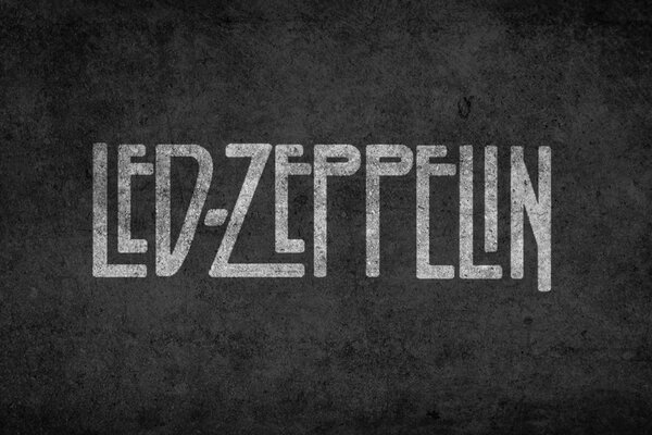 Логотип группы led-zeppelin на темно-сером фоне