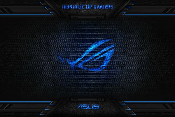 The Republic of Gamers logo and the inscription asus