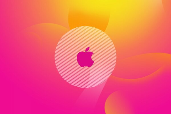 Градиент яблока с логотипом цвета привет-тек