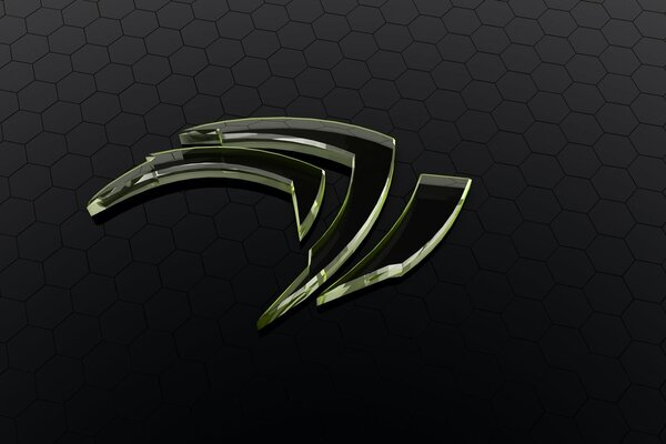 Nvidia geforce logo on a mesh background