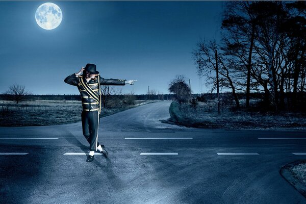 Moonwalk de Michael Jackson en uniforme militaire