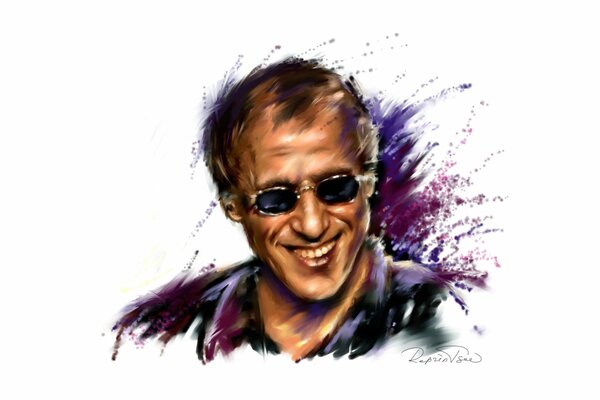 Retrato del famoso actor Adriano Celentano