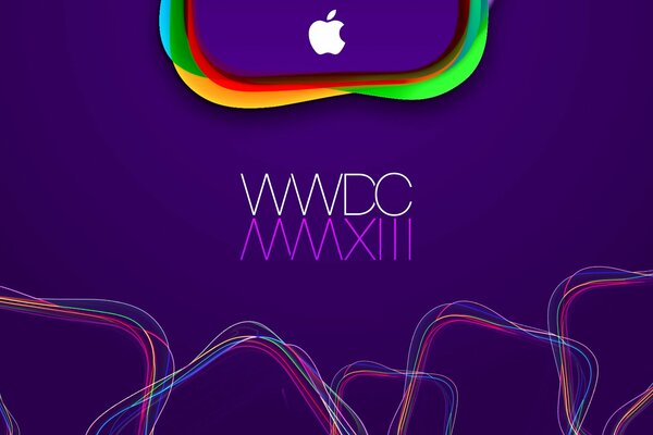 Logotipo de Apple arco iris en la wwdc 2013