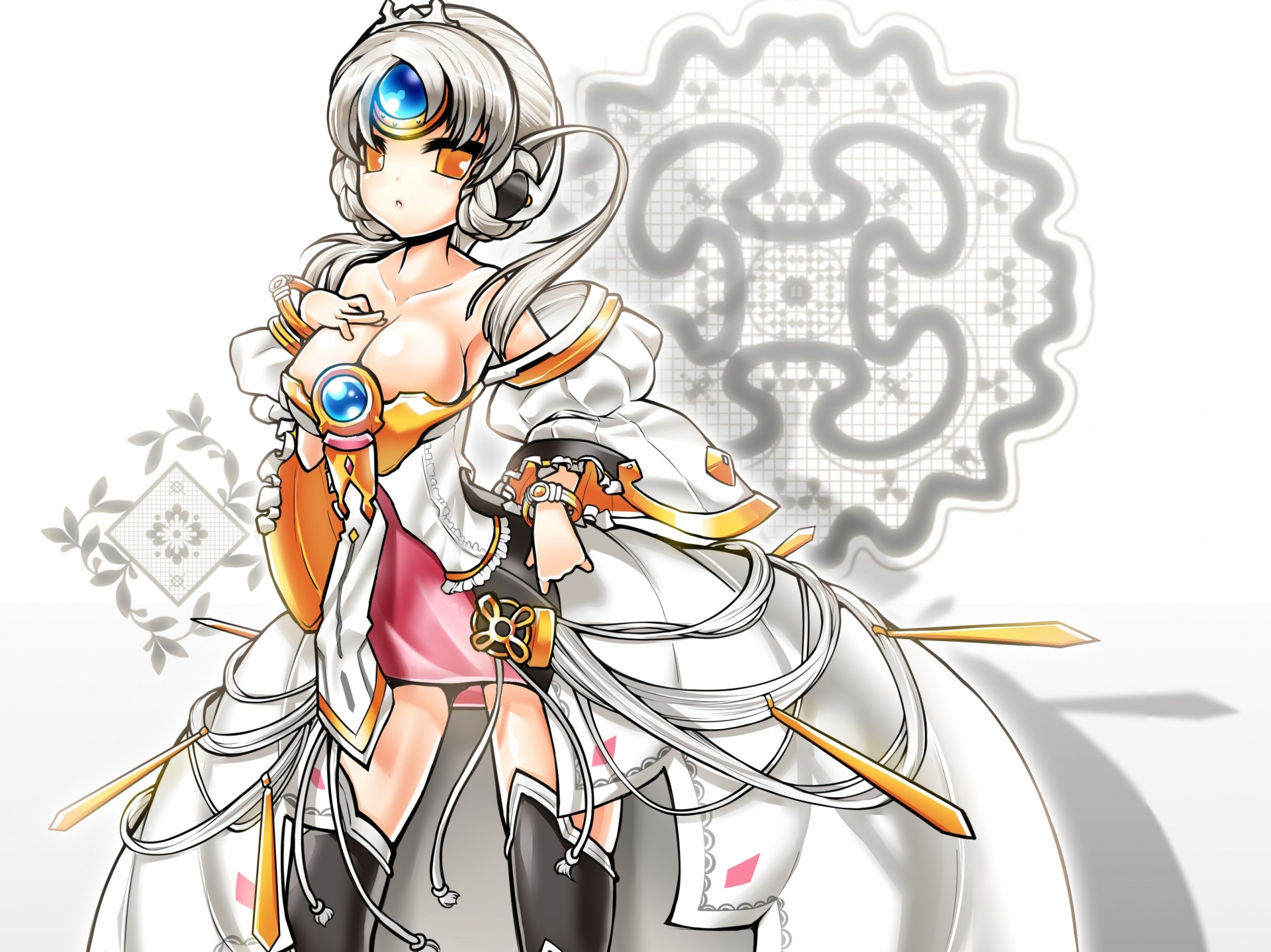 седые волосы eve elsword