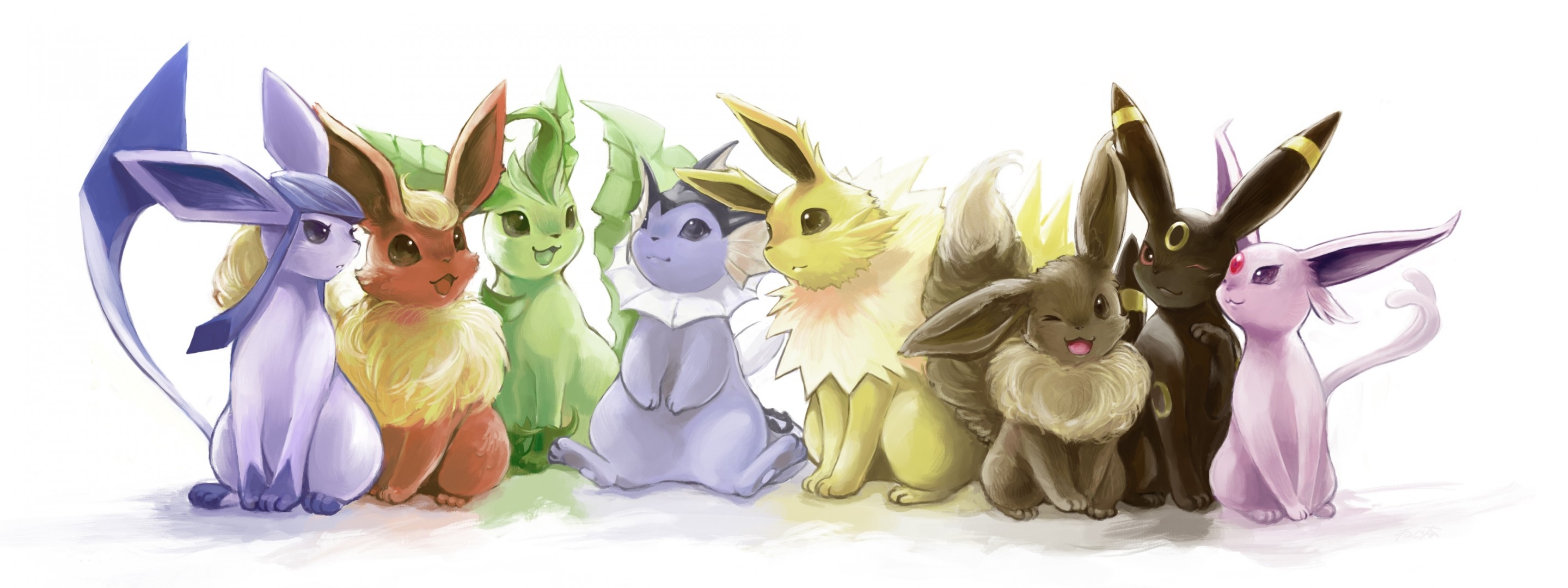 glaceon flareon leafeon umbreon vaporeon espeon jolteon eevee