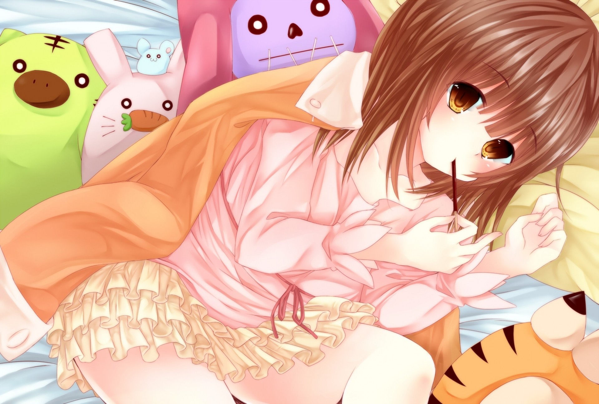 hort hair doll sengoku nadeko brown hair