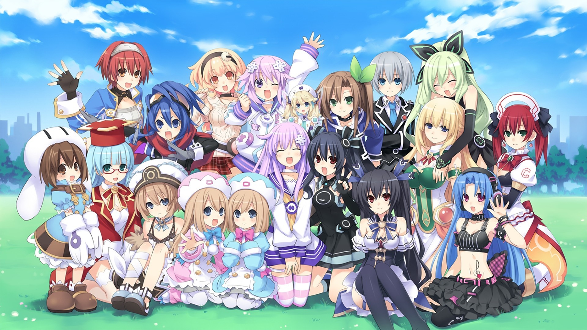 nepgear hakozaki chika nettuno jinguuji kei nishizawa mina historie ariete grotta falcom hyperdimension neptunia mk2 noir yuni hyperdimension neptunia mk2