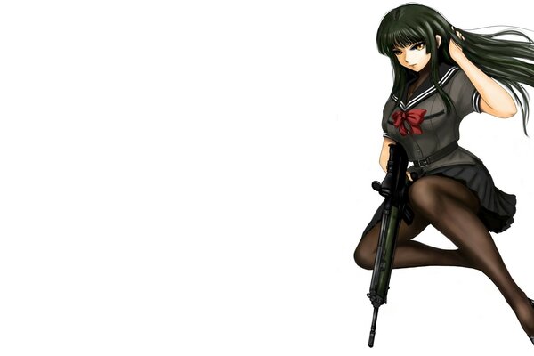 Anime Mädchen mit Waffen