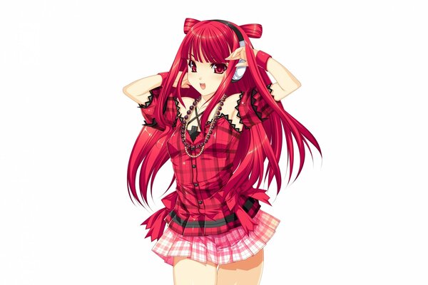 Figura de una chica con el pelo rojo en el estilo de anime