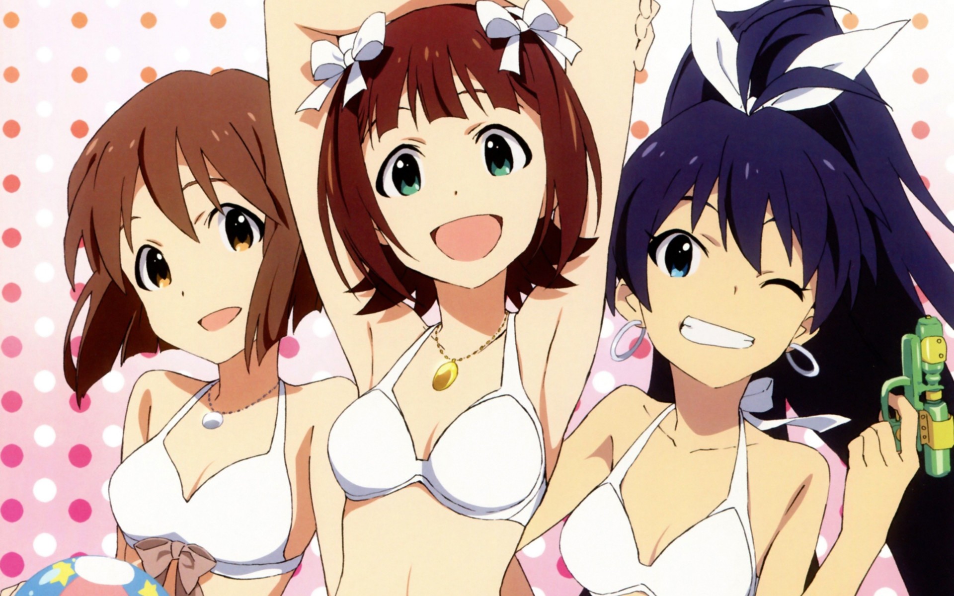 ganaha hibiki bikini swimsuit amami haruka hagiwara yukiho