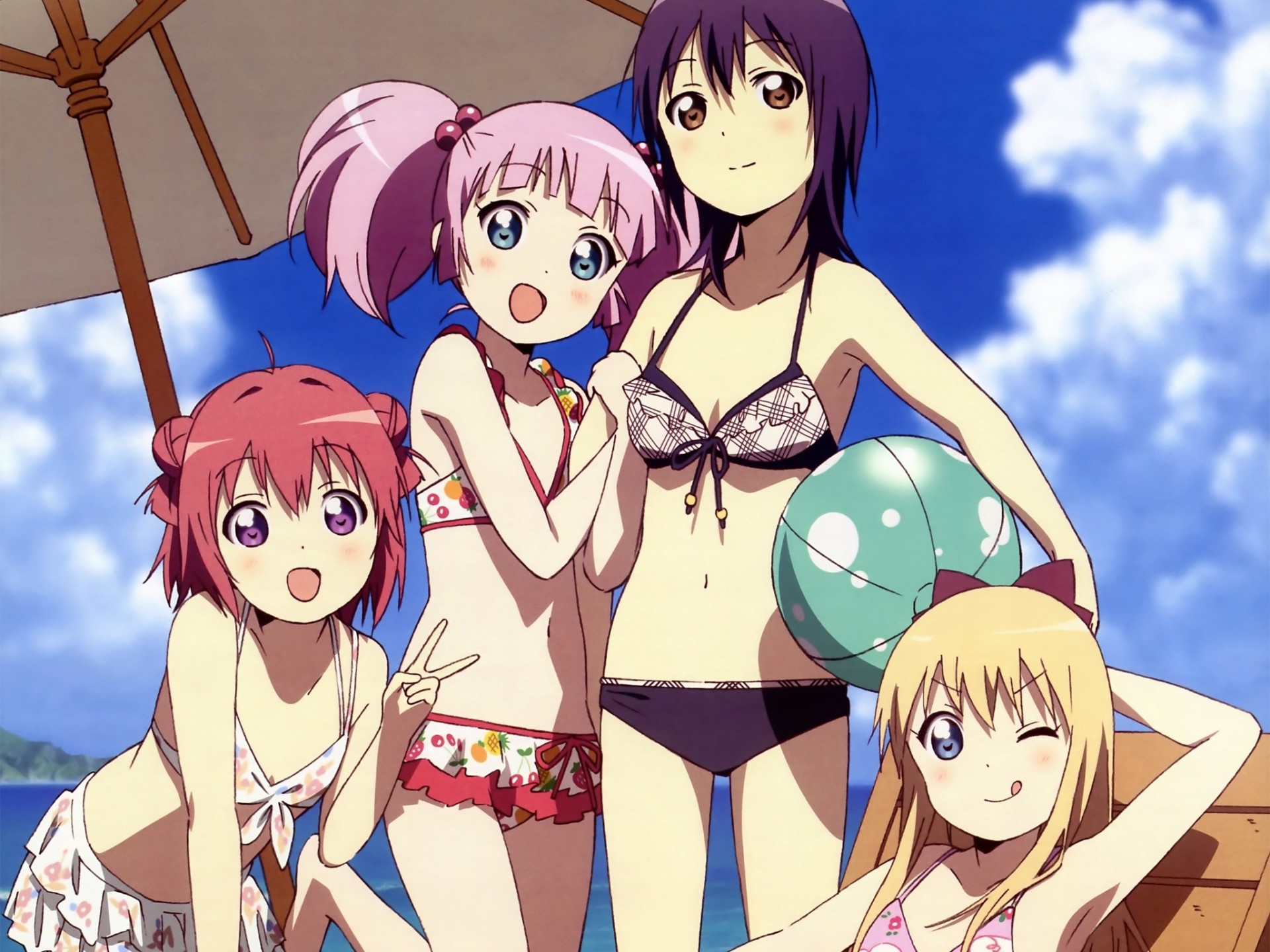 bikini costume da bagno yoshikawa tinatsu toshinou kyouko funami yu ombelico akaza akari