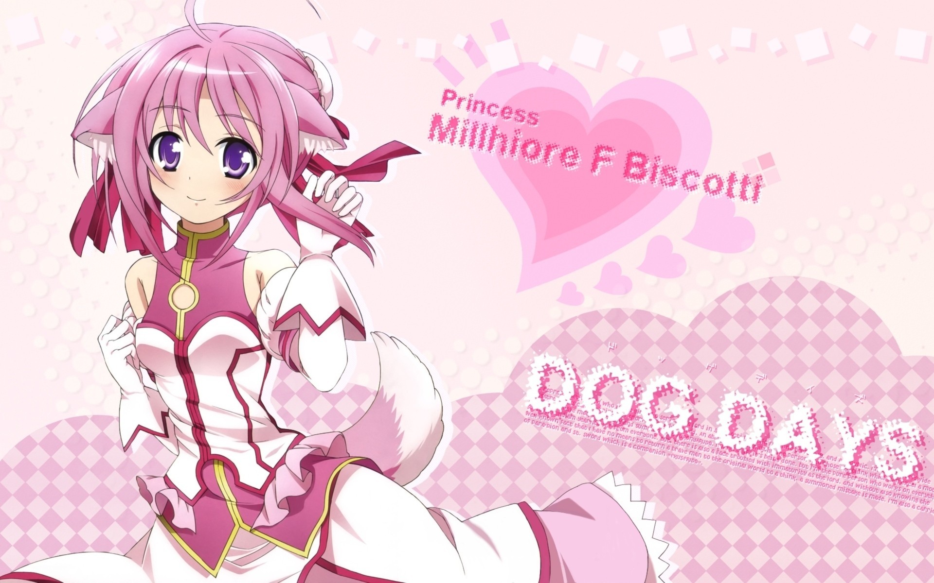 millhiore e biscotti pink hair animal ears tail