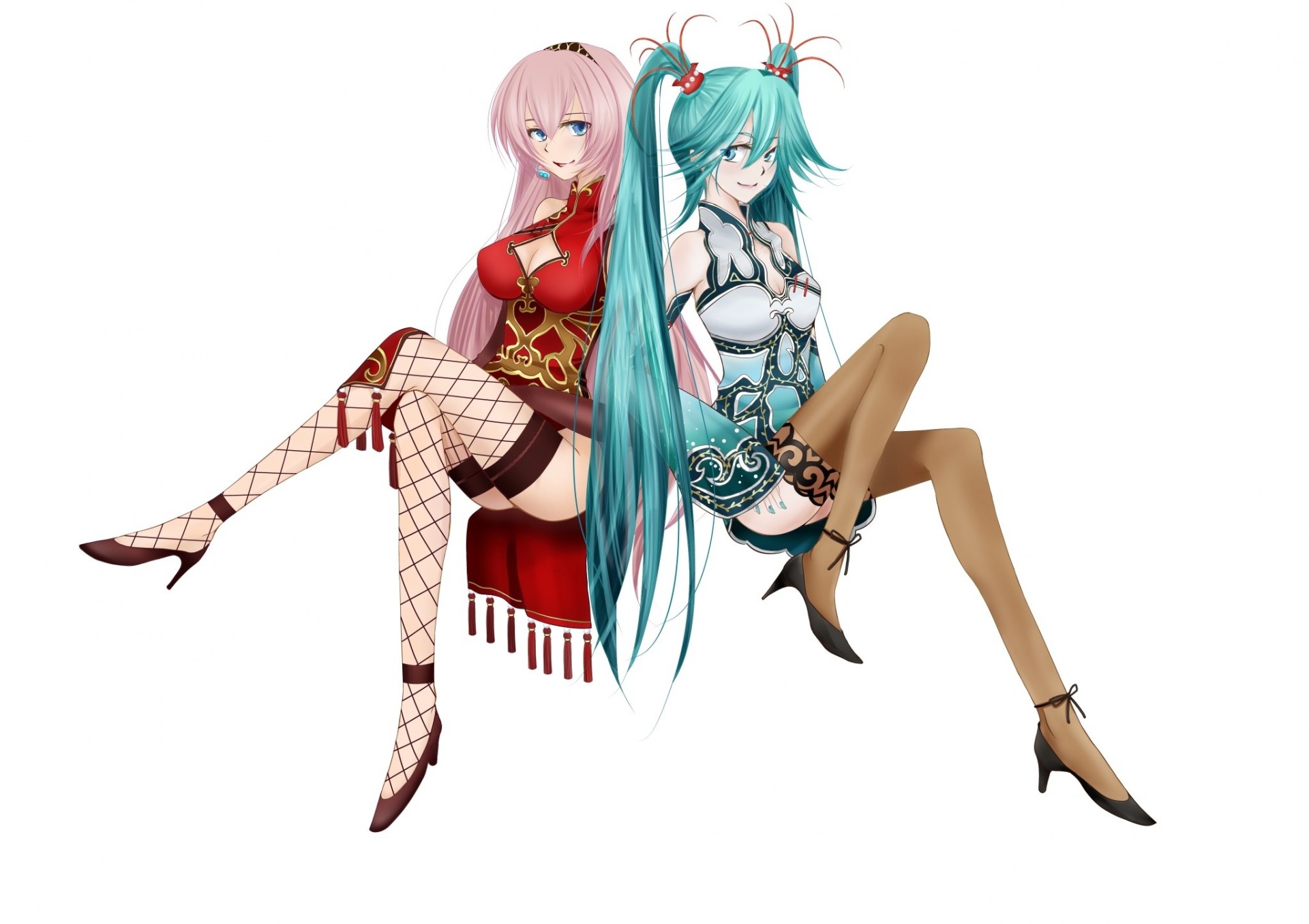 white hatsune miku megurine luka