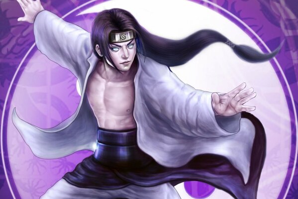 Neji in einem Kunstständer auf Naruto