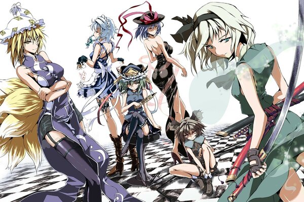 Anime dziewczyny Izayoi sakuya