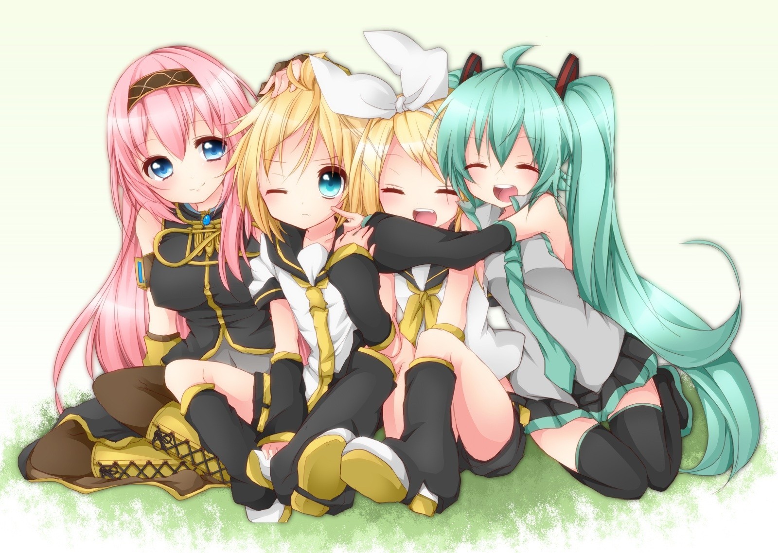 kagamine rin hatsune miku megurine luka kagamine len