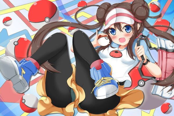 Mädchen aus Anime-Stil Pokemon