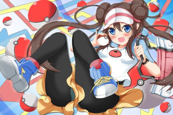 Chica de anime estilo Pokemon