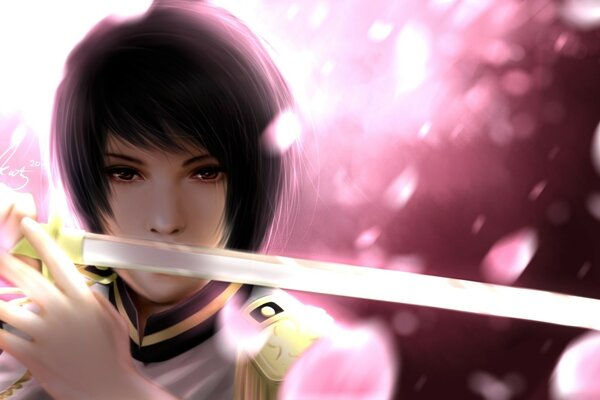 Arte chica con Katana hetalia