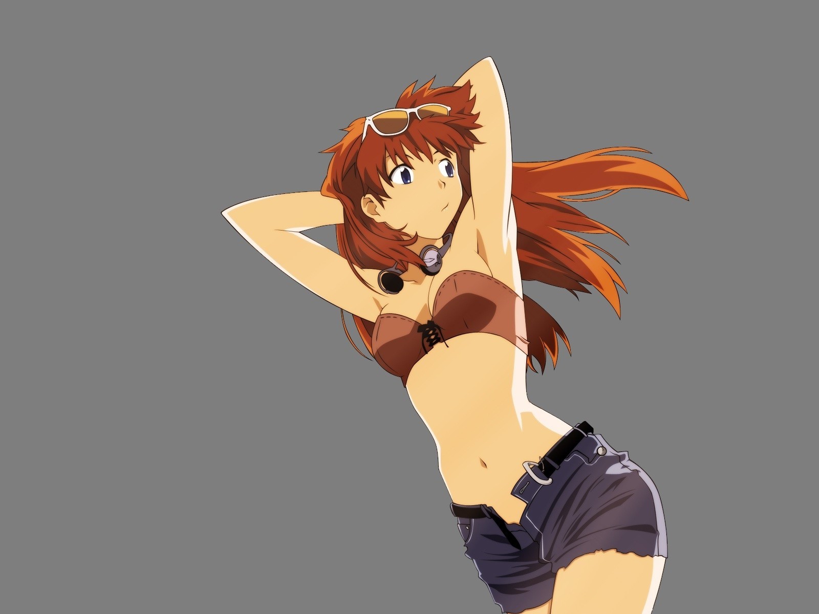 tagme pantalones cortos soryu asuka langley auriculares