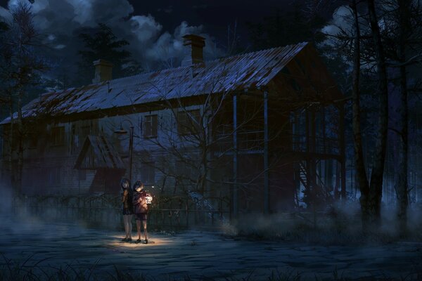 Night rendezvous at an abandoned house