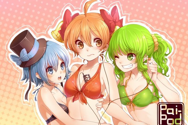 Chicas-Chan de anime con pelo de color