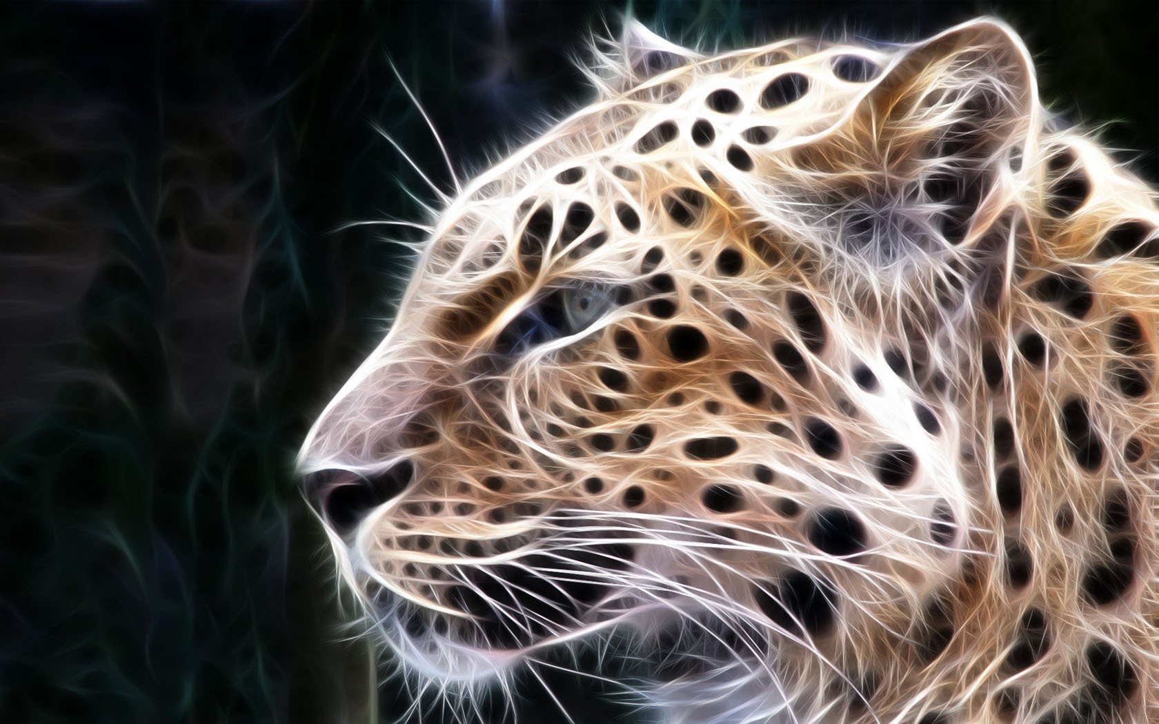 procesamiento estilizado leopardo manchas animales depredadores mirada gato ojos