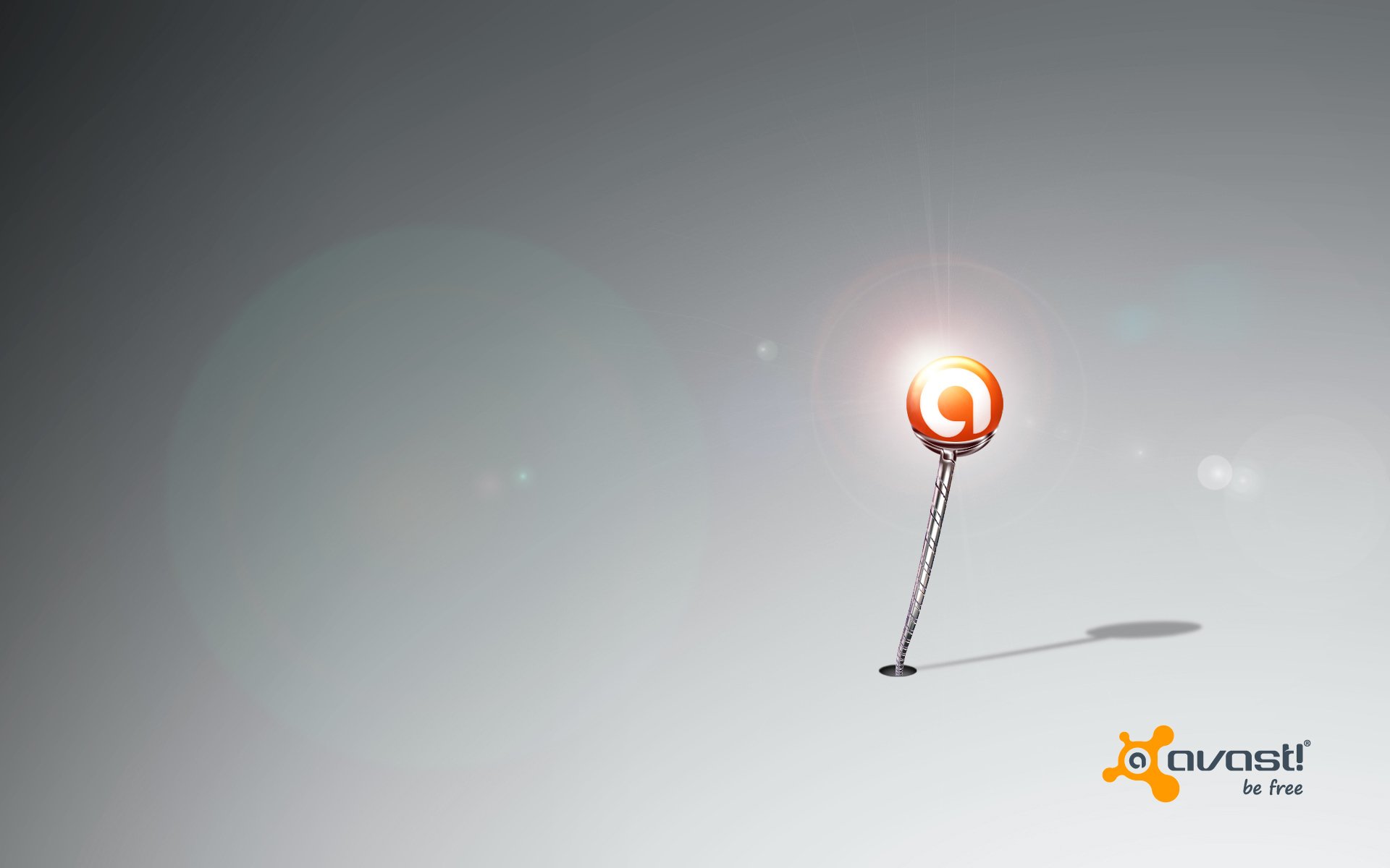 avast avast antivirus program ball light flicker