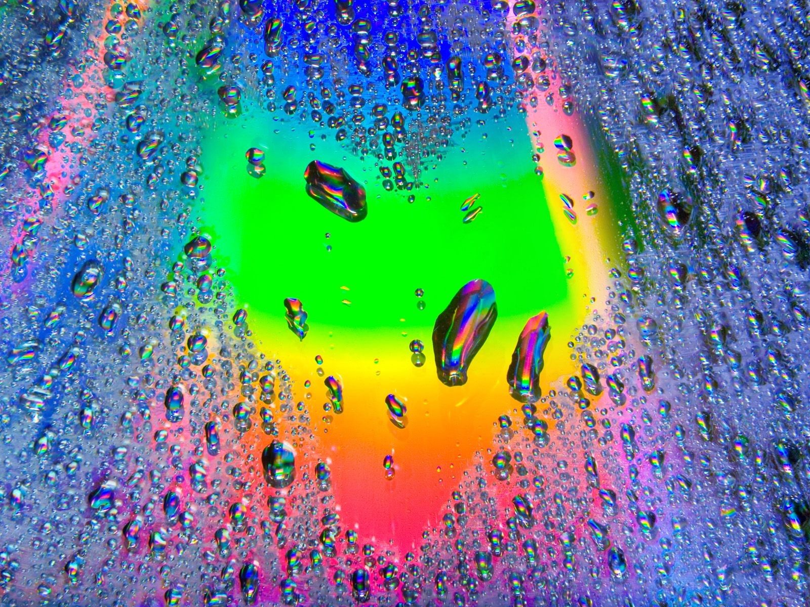 drops rainbow heart