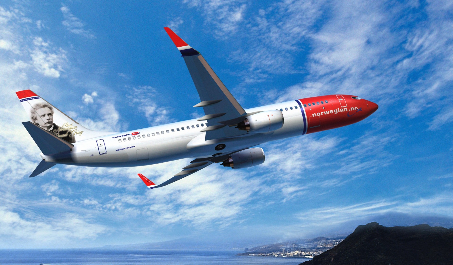 norwegian air plane boeing airliner