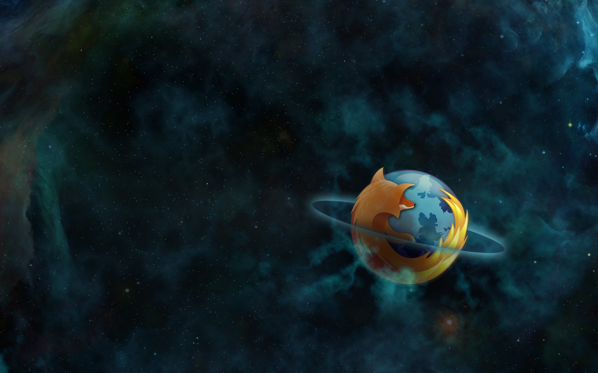 mozilla firefox planet space orbit nebula